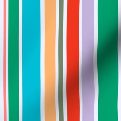 Colorful, Rainbow, Pantone, Stripes, large print, 2024, Colors of the year, Rooibus Tea, Marlin, Capri, Lemon Drop, Mint, Watercress, Chambray Blue, Orangeade, Pastel Lilac, Quiet Shade,JG Anchor Designs, jganchordesigns, #pantone #newyorkfashion