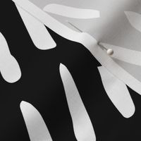 Painted Stripes | Large Scale | True Black | Black and white hand painted brush strokes
