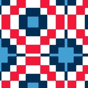 Patriotic Americana Galena Quilt square, 6 inch