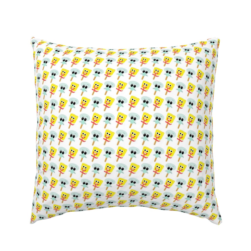 Spongebob and Squidward Euro Pillow Sham | Spoonflower