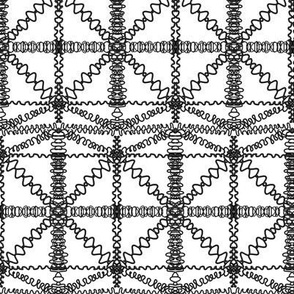 Springy Lattice of Black on White