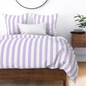 Color of the Year 2023 Digital Lavender and White 2 Inch Cabana Stripes