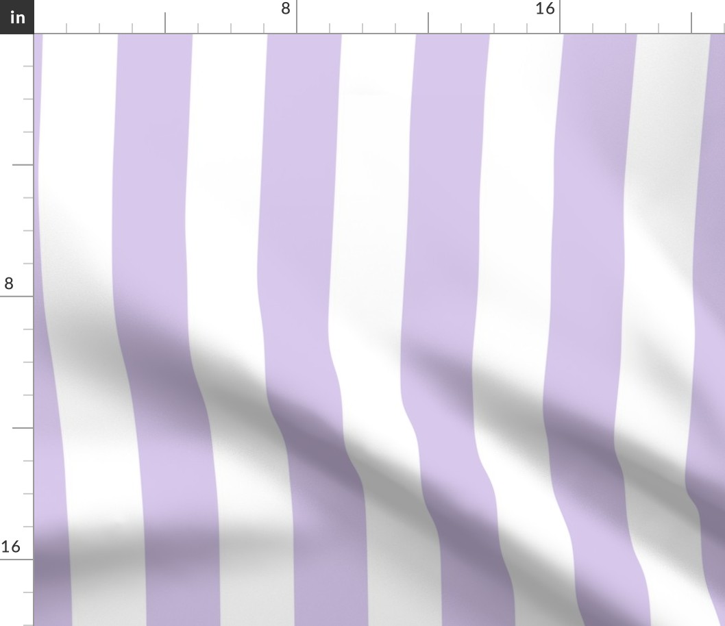 Color of the Year 2023 Digital Lavender and White 2 Inch Cabana Stripes