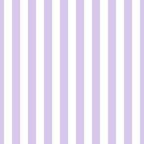 Color of the Year 2023 Digital Lavender and White 1 Inch Cabana Stripes