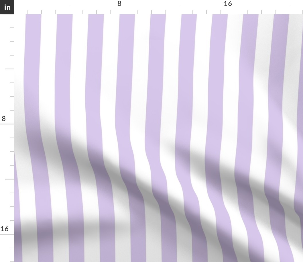 Color of the Year 2023 Digital Lavender and White 1 Inch Cabana Stripes