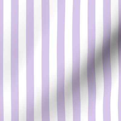 Color of the Year 2023 Digital Lavender and White 1/2 Inch Cabana Stripes