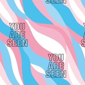 You are seen - transgender equality support straight against hate love is love pink blue