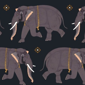 Elephants - Large - Black