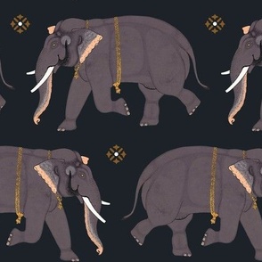 Elephants - Medium - Black