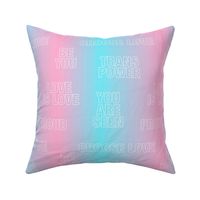 Trans quotes for support - transgender equality support straight against hate love is love pink blue gradient  LARGE