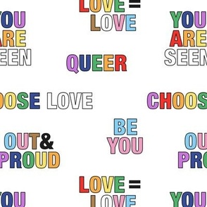Pride quotes for support - queer equality support straight against hate love is love rainbow flag pattern 