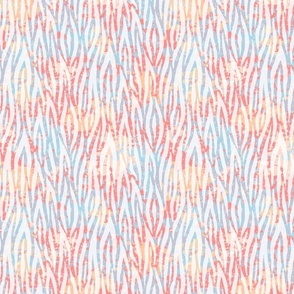 Zebra pattern on coral paint splatter - small