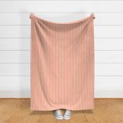 Sunset Coral and White 1/2 Inch Vertical Cabana Stripes