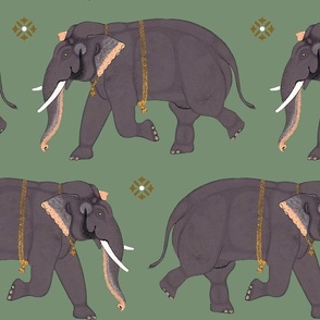 Elephants - Large - Sage Green