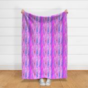 Abstract watercolour lines and wavy stripes shocking pink, mauve and blush large