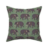 Elephants - Small - Sage Green
