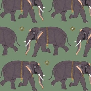 Elephants - Small - Sage Green