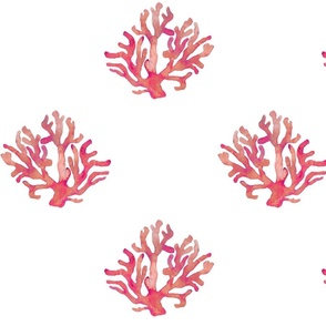 Magenta Pink Coral Watercolor SMALLER format