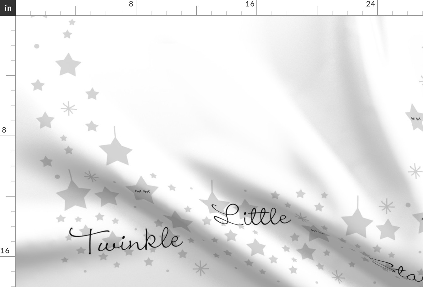 Gray Stars Milestone Baby Blanket