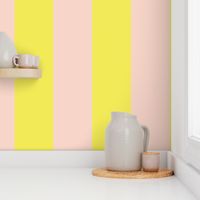 Bright Yellow and Peach Stripe