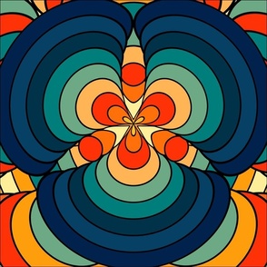 Retro Psychedelic Time Warp Abstract Mind Bloom