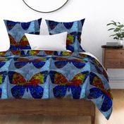 Circus Butterfly in Blue (large scale design)