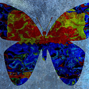 Circus Butterfly in Blue (large scale design)