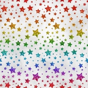 Rainbow Glitter Stars