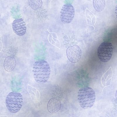 Pineapples, Purple, Lavender,, Teal, Blue, Fruit, Tropical, Summer, Coastal, Beach, smaller print, #pineapple, fruit, summer, spring, JG Anchor Designs