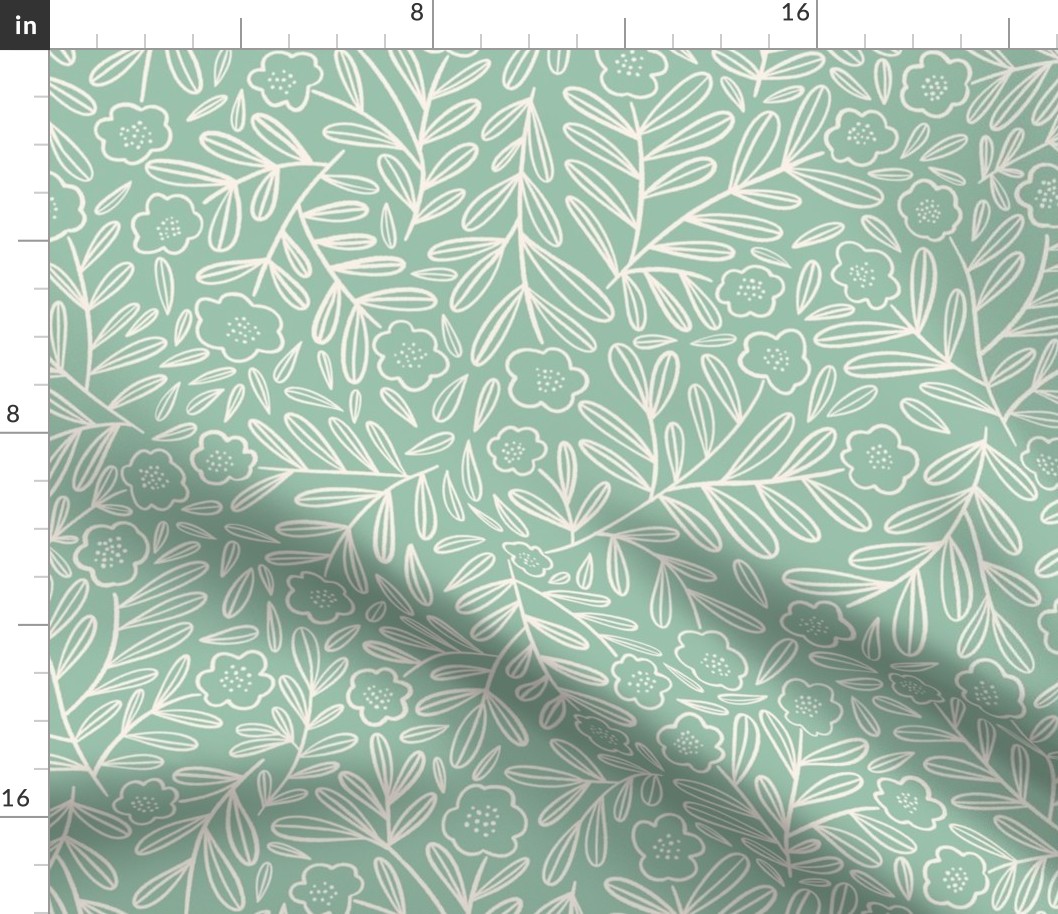 Aria Floral Collection - Gloria - Mint