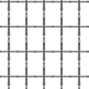 Springy Grid of Black on White - Medium Scale