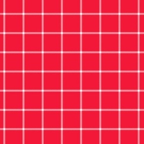 Red Grid Fabric, Wallpaper and Home | Spoonflower