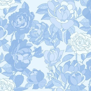 Medium-faded blue Rose Garden