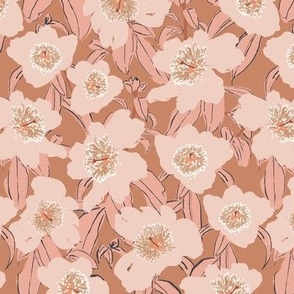 Overgrown Floral-Small -Pheasant Pink-Hufton-Studio