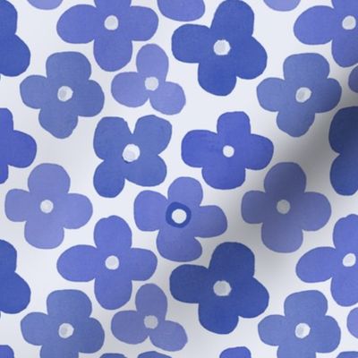 Simple Flowers - blue - small