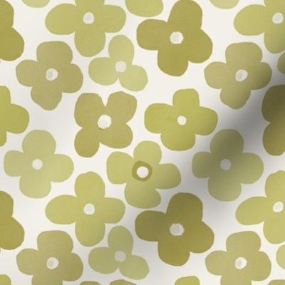Simple Flowers - green - small