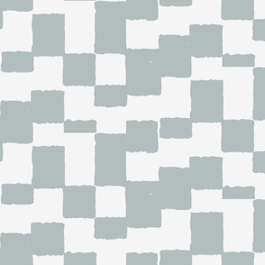 eroded checkerboard check silver gray | large