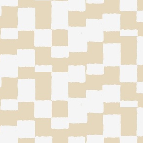 eroded checkerboard check dutch white | large