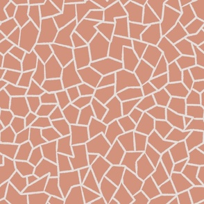 Mosaic Tiles Salmon Blush Pink