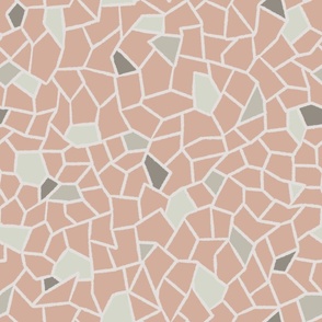 Mosaic Tiles Terrazzo Salmon Pink