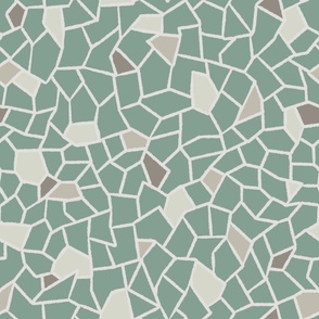 Mosaic Tiles Terrazzo Green Clay Moss