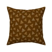 Fabric triangles on dark brown background (small)