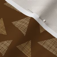 Fabric triangles on dark brown background (small)