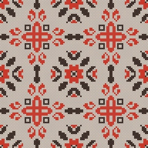 Ukrainian cross stich folk embroidery print
