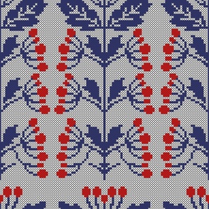 Ukrainian cross stitch red viburnum folk embroidery