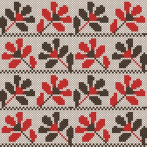 Ukrainian cross stitch folk flower embroidery