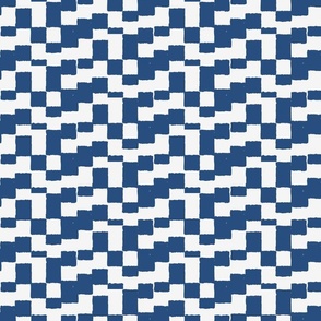 eroded checkerboard check azure blue on light gray | small