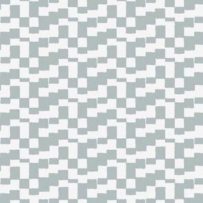 eroded checkerboard check silver gray on cultured | small