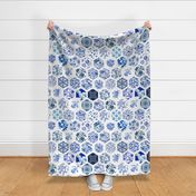 Cheater quilt azul indigo