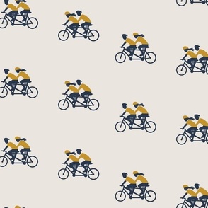 Tandem Bicycle - Mustard and Navy
